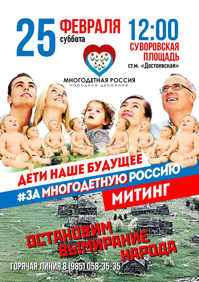 За многодетную Россию, великое стояние, за многодетность